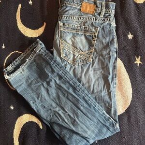 BKE Men's Light Blue Straight Jeans